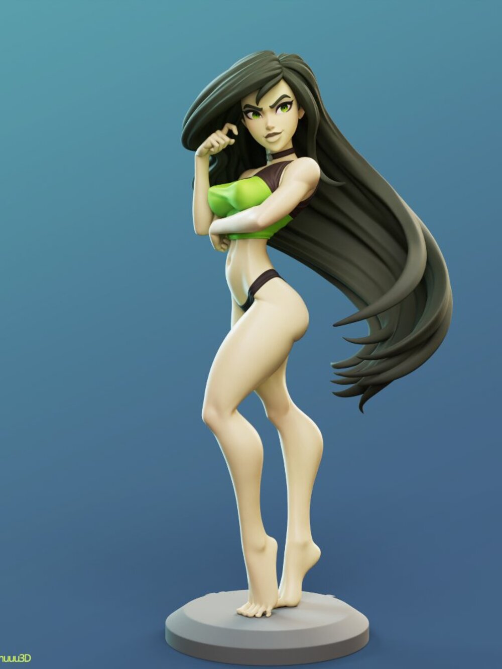 Shego from Kim Possible, bikini Resin Statue Part Kit